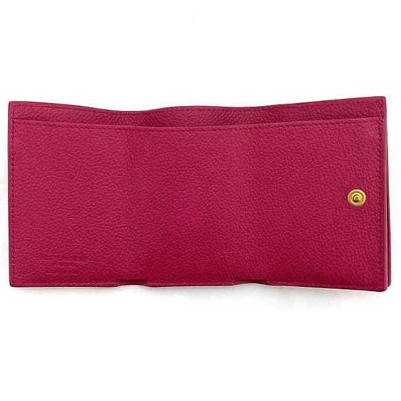 Saint Laurent Trifold Wallet Pink 459784 B680J 5619 Grain Leather SAINT LAURE... - Picture 5 of 10